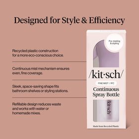 Kitsch Continuous Spray Bottle for Hair, back view with label