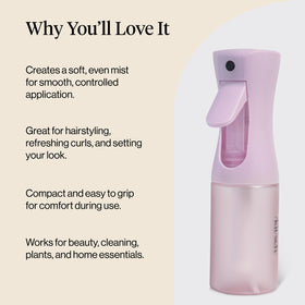 Kitsch Continuous Spray Bottle for Hair, close-up of misting action