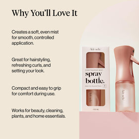 Kitsch Continuous Spray Bottle for Hair, travel-ready size