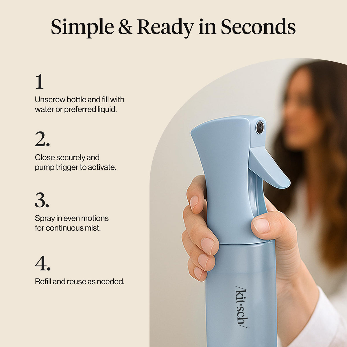 Kitsch Continuous Spray Bottle packaging details