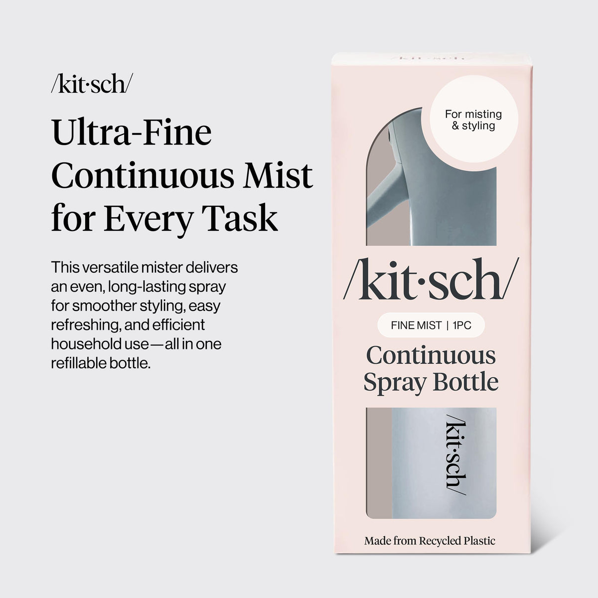 Kitsch Continuous Spray Bottle with water for plant misting