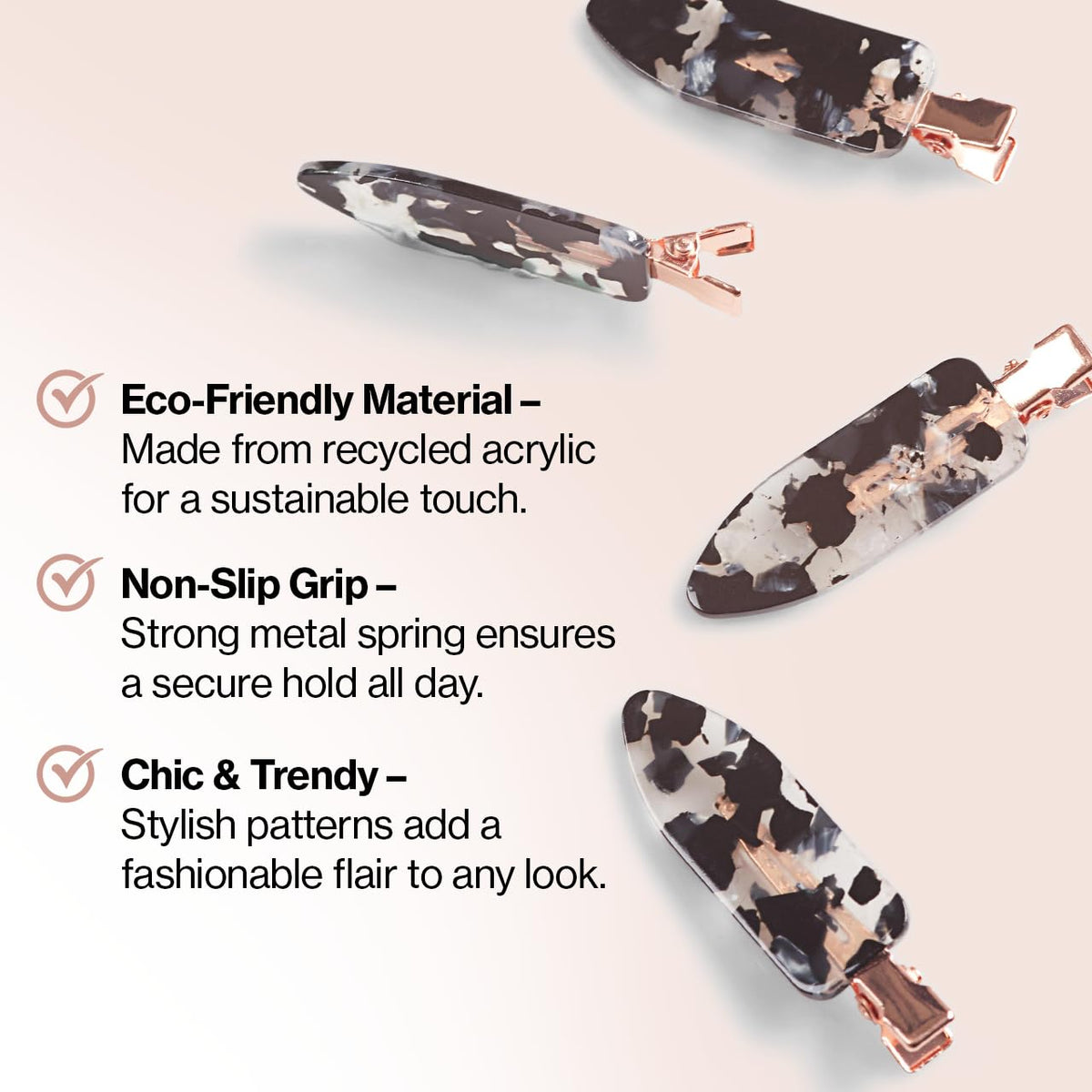 Kitsch Creaseless Hair Clips in use during makeup application