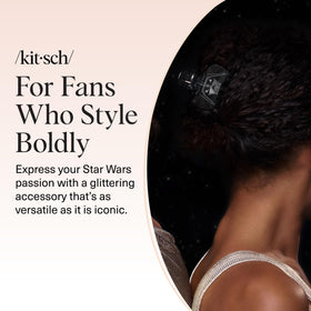 Kitsch Darth Vader Medium Hair Clip displayed with other hair accessories