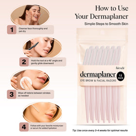 Kitsch Dermaplane Razor for Women Blush on a vanity