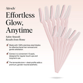 Kitsch Dermaplane Razor for Women Blush packaging