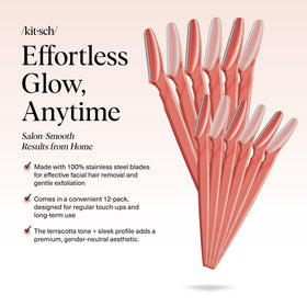 Kitsch Dermaplane Razor for Women packaging, showing 12 pcs