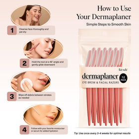 Kitsch Dermaplane Razor for Women, side view