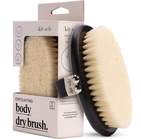 Kitsch Dry Brushing Body Brush front view with natural bristles