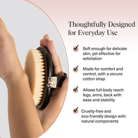 Kitsch Dry Brushing Body Brush side view with cotton strap