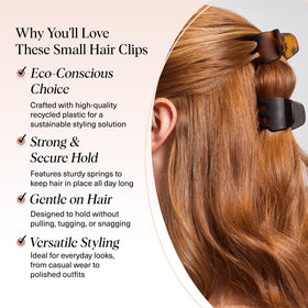 Kitsch Eco-Friendly Medium Claw Clip in use with hair
