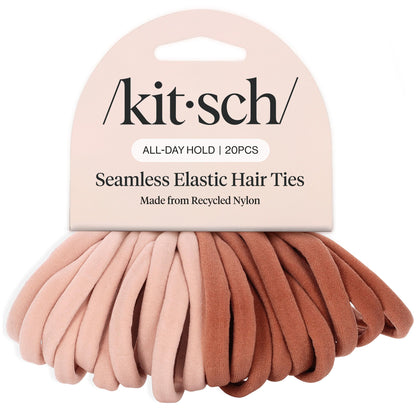 Kitsch Elastic Hair Ties Blush pack front view
