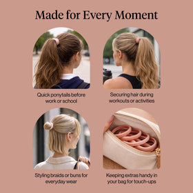 Kitsch Elastic Hair Ties Blush packaging details
