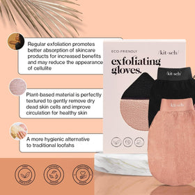Kitsch Exfoliating Glove in use during a shower