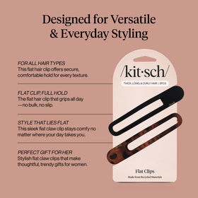 Kitsch Flat Hair Clips in use for a casual hairstyle