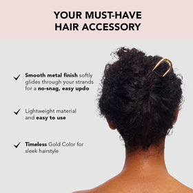 Kitsch French Hair Pins in use with a bun hairstyle