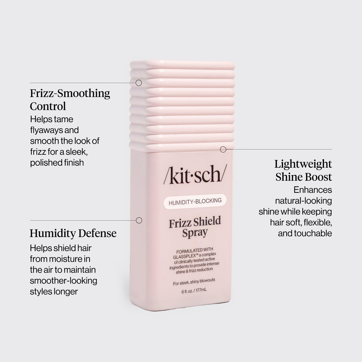 Kitsch Frizz Shield Hair Spray 6.3 oz back view