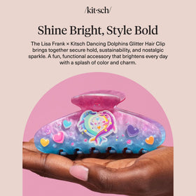 Kitsch Glitter Hair Clip in a lifestyle scene at the beach