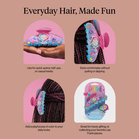 Kitsch Glitter Hair Clip styled in a half-updo