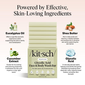 Kitsch Glycolic Acid Face & Body Wash Bar with shea butter ingredients