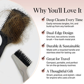 Kitsch Hair Brush Cleaner Tool in hand demonstrating easy grip
