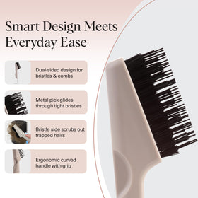 Kitsch Hair Brush Cleaner Tool on a bathroom counter