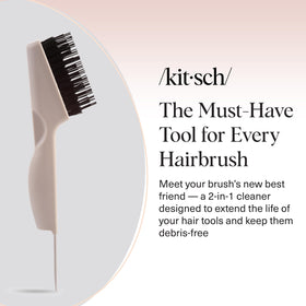 Kitsch Hair Brush Cleaner Tool showing fine metal pick and bristles