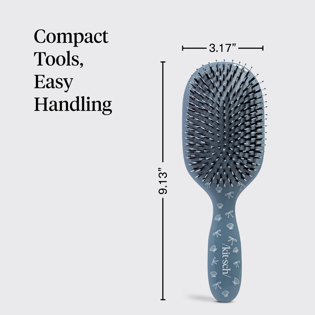 Kitsch hair brush with nylon pins and vegan boar bristles