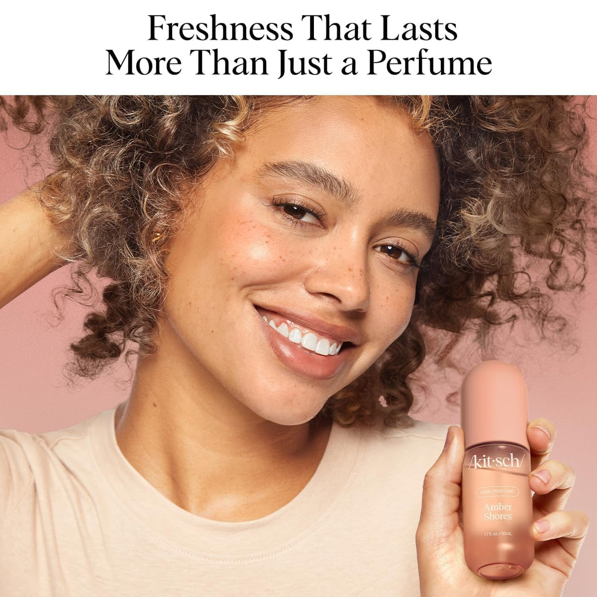 Kitsch Hair Perfume Amber Shores mist spray application