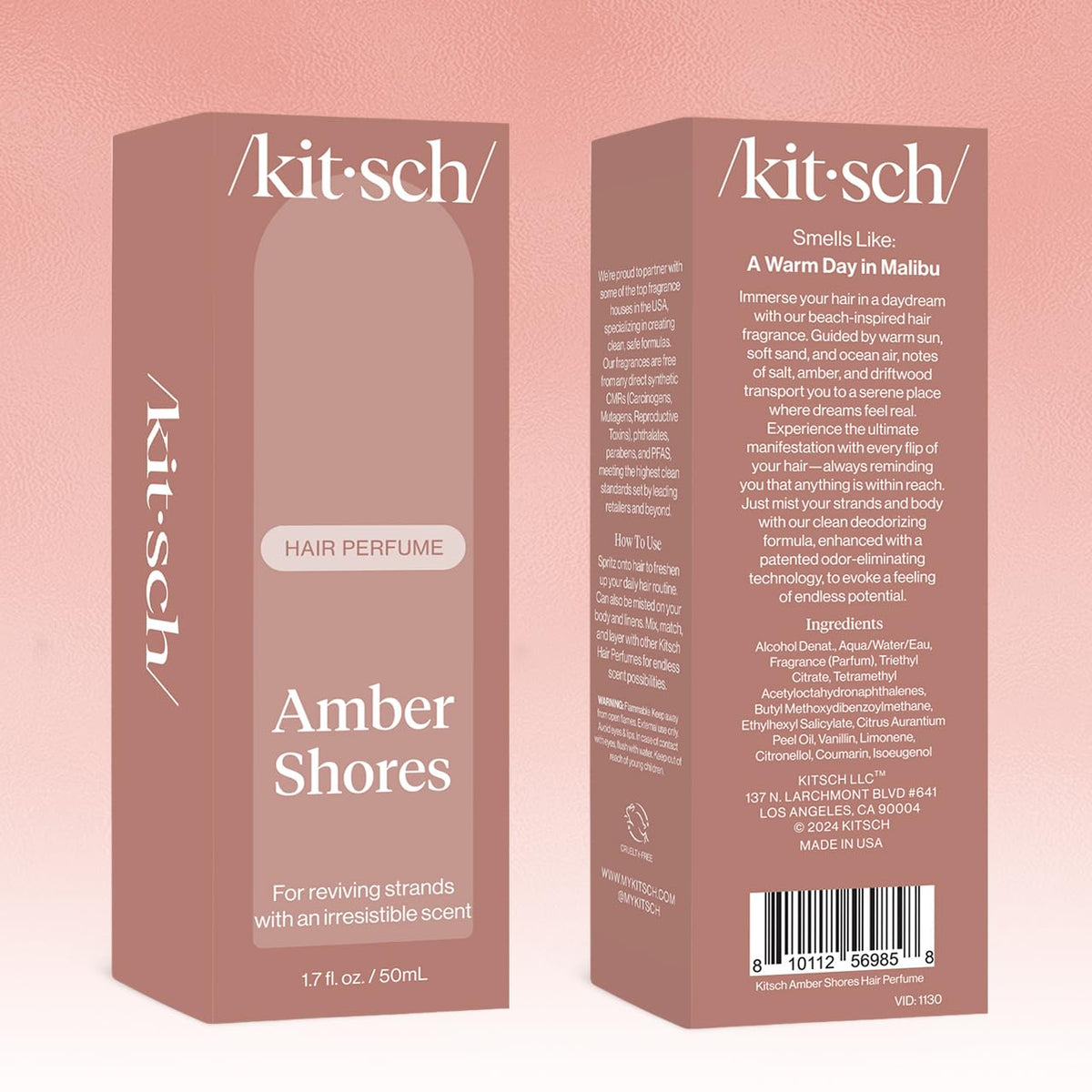 Kitsch Hair Perfume Amber Shores on vanity table