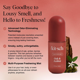 Kitsch Hair Perfume Oak & Amber 50mL bottle with cap