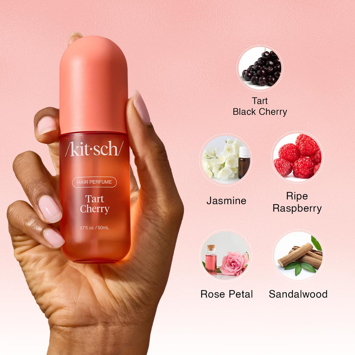 Kitsch Hair Perfume Tart Cherry mist on hair