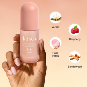 Kitsch Hair Perfume Tula Rose 50mL with travel accessories
