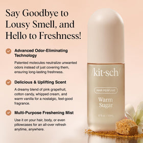 Kitsch Hair Perfume Warm Sugar 50mL bottle side view