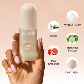 Kitsch Hair Perfume Warm Sugar 50mL in a travel bag