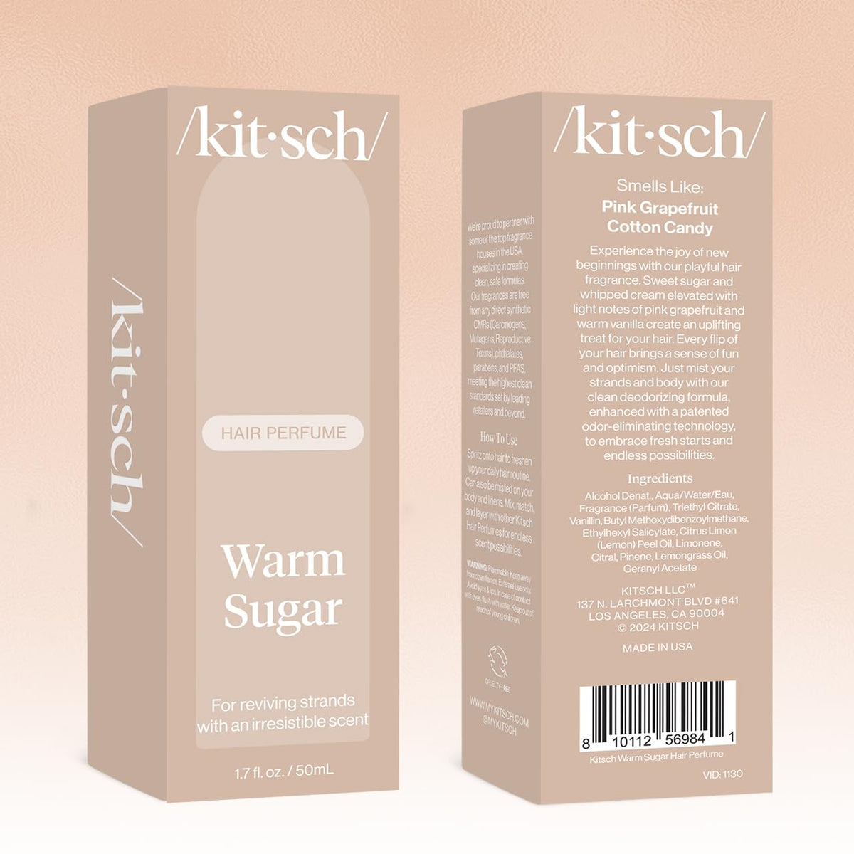 Kitsch Hair Perfume Warm Sugar 50mL with beauty accessories