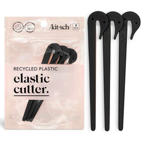 Kitsch Hair Tie Cutter Tool Set - Black, 3 pieces front view