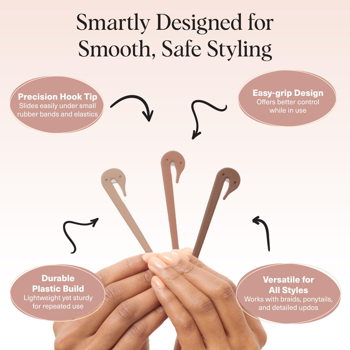 Kitsch Hair Tie Cutter Tool with small elastic bands