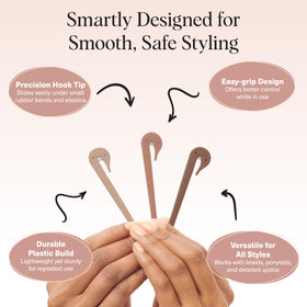 Kitsch Hair Tie Cutter Tool with small elastic bands