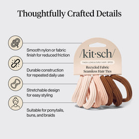 Kitsch hair ties displayed on a desk
