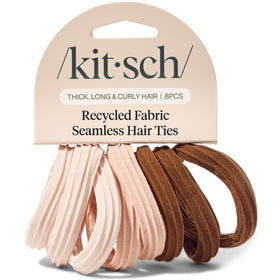 Kitsch hair ties rosewood colour front view