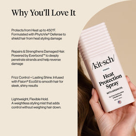 Kitsch Heat Protection Spray in lifestyle setting on vanity