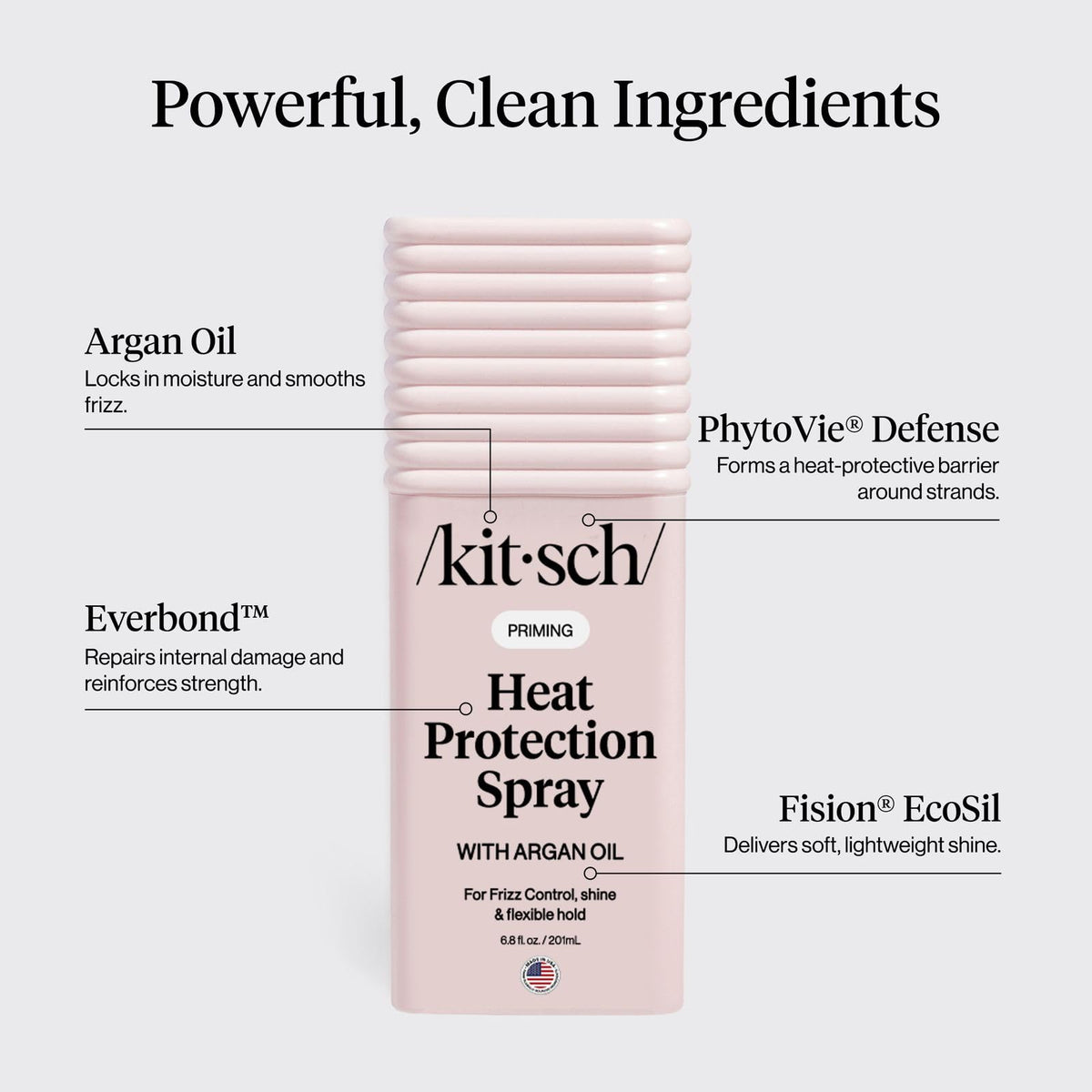 Kitsch Heat Protection Spray with argan oil ingredients