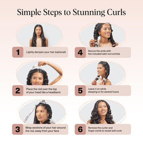 Kitsch heatless curling rod in use on long hair