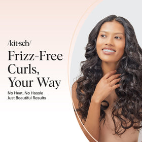 Kitsch heatless curls set showing curls after use