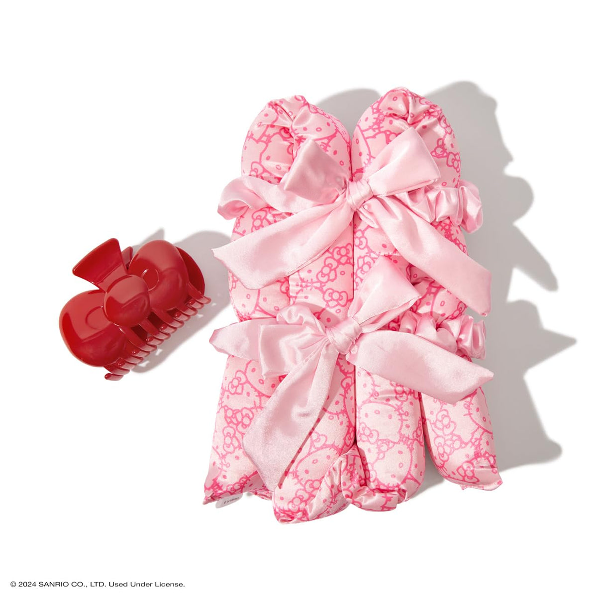 Kitsch Hello Kitty bow clip securing styled curls