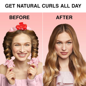 Kitsch Hello Kitty curling rod set displayed on a vanity