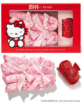 Kitsch Hello Kitty x Kitsch Satin Flexi Rods heatless curling rod set front view