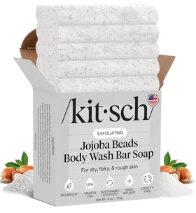 Kitsch Jojoba Beads Exfoliating Body Wash Bar front view