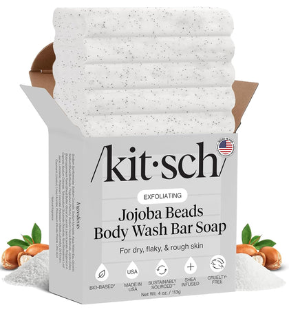 Kitsch Jojoba Beads Exfoliating Body Wash Bar front view