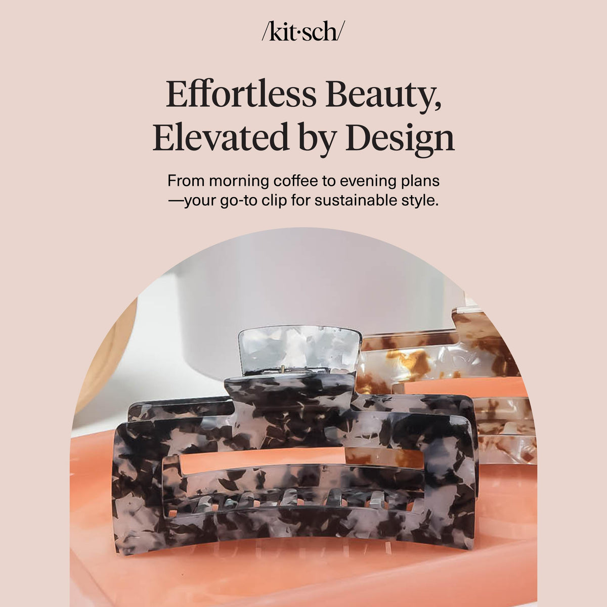Kitsch Jumbo Hair Clip displayed with other hair accessories